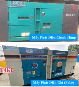 phân biệt máy phát điện nhật thật và giả
